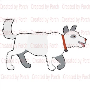 White Dog from Eric Carle's Brown Bear Brown Bear What Do You See? SVG/Vector Image Digital Download/PNG