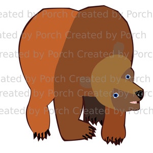 Imagem vetorial do urso pardo de Eric Carle / SVG / Cricut / Silhueta / PNG