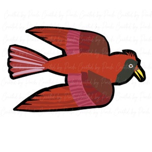 Red Bird from Eric Carle&#39;s Brown Brown Bear What do you See (SVG/PNG)