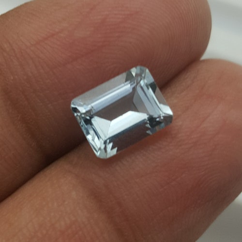 2.10 Carats Fabulous Aquamarine Cut Stone Octagon/Faceted shops Stone/Exellent Quality/9X7X4.5MM/Loose Gemstone For Making Jewelry