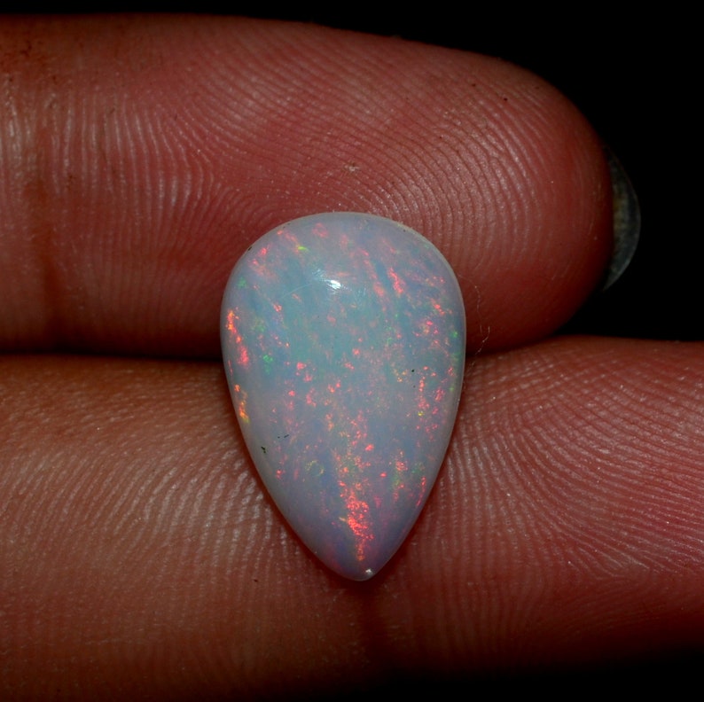 Gorgeous Opal CabochonEthiopian100 NaturalAAA QualityWelo Opal16X11X4.50MMPearWhite OpalLoose Gemstone for Jewellery Making