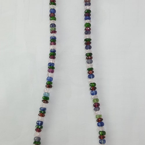 Awesome 16 Inches Multi Stones Rondelle Beads/AAA Excellent Quality/4MM To shops 5MM/Morganite,Kyanite,Iolite,Garnet,Tourmaline,Chrome diopside