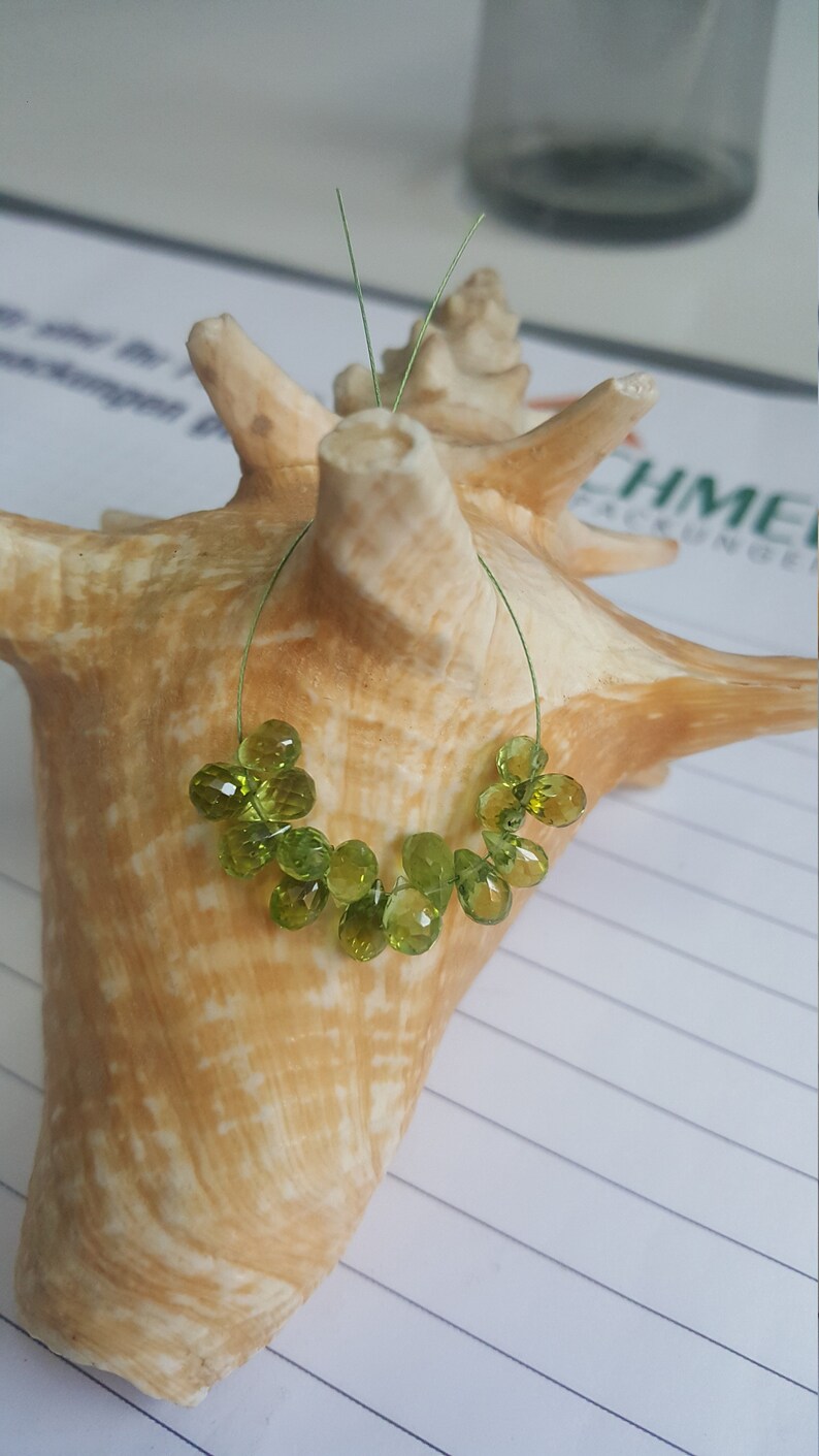 14.45 Carats Beautiful Peridot Facetated Teardrop Beads100/% NaturalFine Quality4X6MMLoose Gemstone Beads