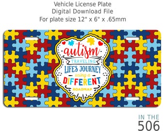 Autism Awareness | Sublimation License Plate Digital File