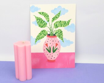 Cute plant pot illustration print