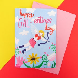 Galentine's day cupid card image 1
