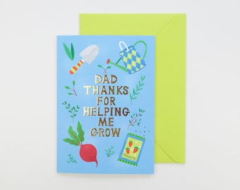 Dad gardening father's day card