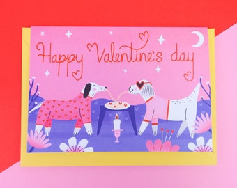 Cute dog valentine's day card