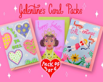 Galentine's card bundle pack