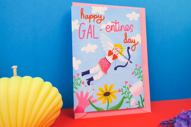 Galentine's day cupid card image 3