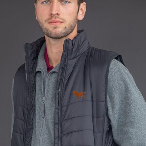 Fox Red Labrador Clothing Gifts, Owner Gift Embroidered Unisex Padded Gilet From The House Of Dog.
