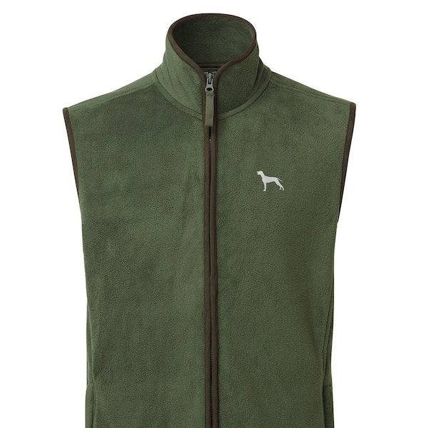 Weimaraner Owner Clothing Gifts Embroidered Fleece Gilet From The House Of Dog.