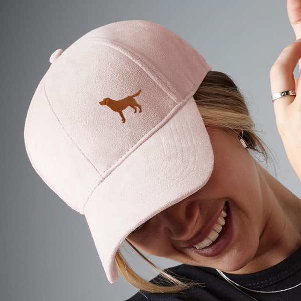 Fox Red Labrador Gift Owner Gifts, Faux Suede Embroidered Baseball Cap.