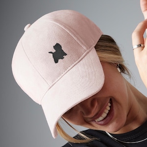 Westie West Highland White Terrier Owner Clothing Gifts, Faux Suede Leather Baseball Cap Hat From The House Of Dog.