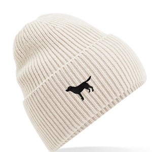 Black Labrador Propriétaire Cadeaux Cadeaux De Vêtements.  Chapeau de ski à bonnet menotté surdimensionné de The House Of Dog.