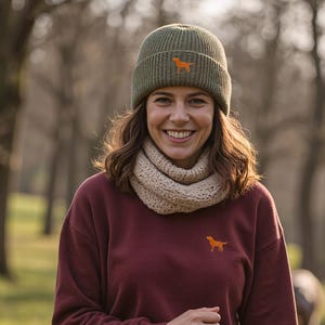 Fox Red Labrador Clothing Gifts, Owner Gift Water Repellent Thermal Beanie Ski Hat From The House Of Dog.