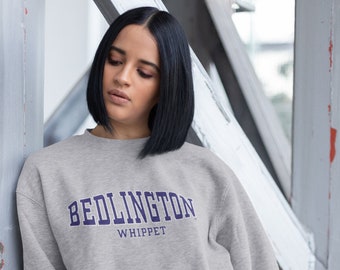 Bedlington Whippet Owner Gifts Printed Heather Grey Hoodie Gift Sweatshirt T-shirt From The House Of Dog.