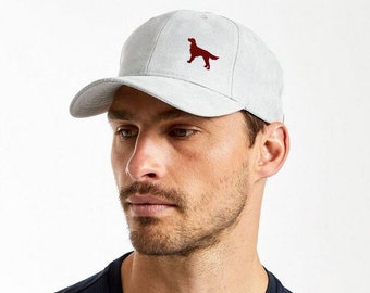 Irish Red Setter Owner Clothing Gifts, Faux Suede Leather Baseball Cap, From The House Of Dog.