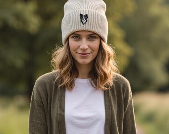Border Collie Sheep Dog Clothing Gifts.  Oversized Cuffed Beanie Ski Hat From The House Of Dog.