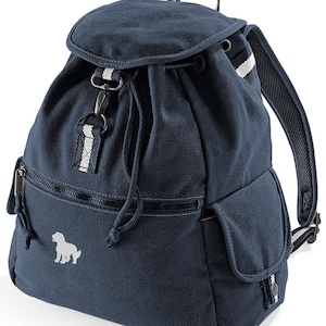 Cockapoo Embroidered Vintage Retro Style Canvas Back Pack. A Unique Product From The House Of Dog.