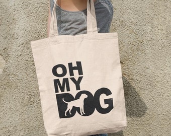 Bolsa de algodón de primera calidad, regalo para dueños de perros boxer de The House Of Dog. 100 % algodón de peso pesado