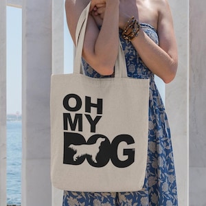 The House Of Dog Irish Red Setter Owner Gift: Premium Cotton Tote Bag. Heavyweight 100% Cotton