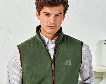 English Bulldog Owner Clothing Gifts Embroidered Fleece Gilet From The House Of Dog.