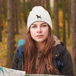 Beagle Owner Gifts, Unisex Beanie Ski Hat With Embroidered Design From The House Of Dog.