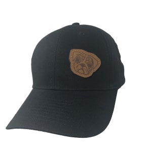 Pug Owner Gifts, Heavy Cotton Baseball Cap. Black/Tan