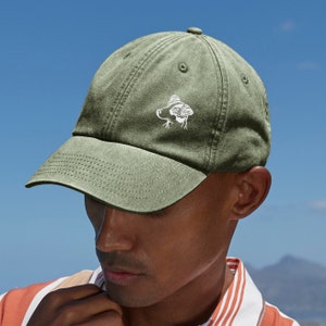 Jack Russel Besitzer Geschenk. Distressed Vintage gewaschene 100% schwere, gebürstete Baumwolle bestickte 6-Panel-Low-Profile-Baseballmütze