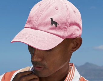 The House Of Dog: Cocker Spaniel Owner Gift. Distressed Vintage Washed 100% Heavyweight Brushed Cotton Embroidered Low Profile Baseball Cap