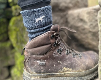 English Pointer Gift 'TWO PAIRS' Men's Wool Blend Boot Socks with Cushion Sole from The House Of Dog x 2 PAIRS. One Size Men's 6-11