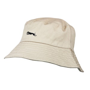 Whippet Silhouette , Levriero Italiano, Podenco Owner Regali. Cappello da sole a secchiello ricamato in cotone con fodera in cotone della casa del cane.