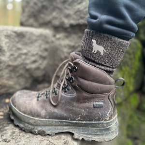 Cocker Spaniel (TWO PAIRS) Gift Men&#39;s Wool Blend Boot Socks with Cushion Sole from The House Of Dog x 2 PAIRS. One Size Men&#39;s 6-11