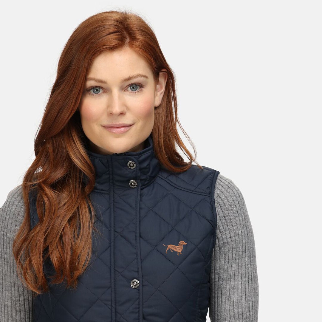 Dachshund Sausage Dog Owner Clothing Gifts, Embroidered Diamond Quilt