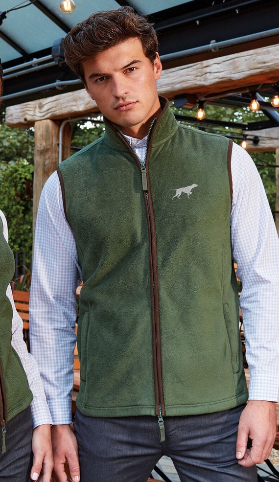 Green fleece gilet clearance