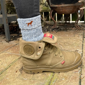 Calzini da donna in misto lana con suola ammortizzata Fox Red Lab Labrador (DUE PAIA) da The House Of Dog. 2 PAIA. Taglia unica da donna 4-8