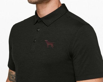 Chocolate Labrador Retriever Owner Gift, Clothing Gift Embroidered Polo Shirt.