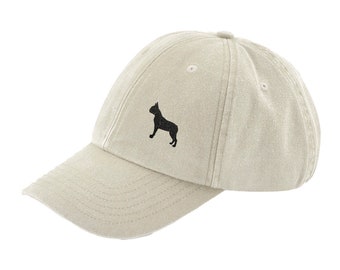 Boston Terrier Baseball Cap - Cotton Washed Dad Hat, Adjustable, Retro Style, One Size Fits Most - View #11