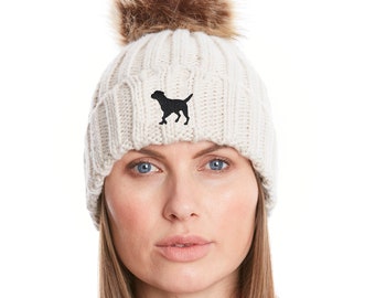 The House Of Dog: Berretto Unisex Ricamato In Finta Pelliccia Con