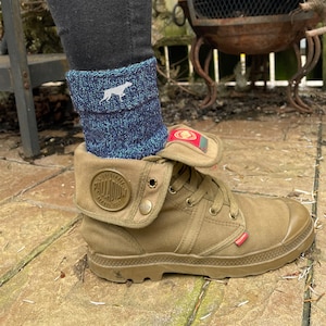 Englisch Pointer Besitzer (ZWEI PAARE) Geschenk Damen Wollmischung Stiefelsocken mit Kissensohle aus dem Haus der Hund x 2 PAARE. Einheitsgröße Damen 4-8