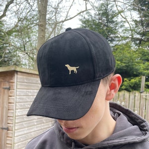 Golden Yellow Labrador Retriever Gift Owner Gifts, Faux Suede Embroidered Baseball Cap.