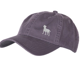 Jack Russell Terrier Silhouette Owner Clothing Gifts. 100% Washed Chino Cotton Embroidered 6 Panel Unstructured Baseball Cap Hat