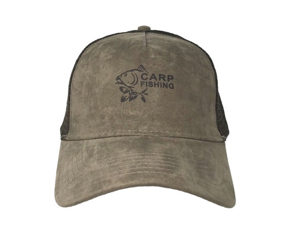 Carp Fishing Clothing Gifts for Men Faux Suede Trucker Baseball