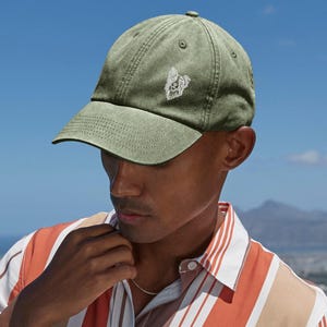 The house of dog: border collie owner gift. distressed vintage washed 100% heavyweight brushed cotton embroidered low profile baseball cap