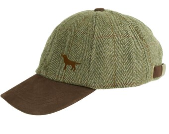 Chocolate Labrador Retriever Proprietario Regalo Abbigliamento Regali. Cappellino da baseball in tweed ricamato con punta in pelle di The House Of Dog.