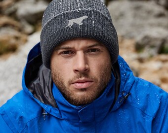 English Pointer Embroidered Beanie - Water Repellent Fleece Lined Knit Hat