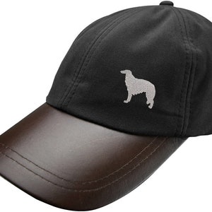 Borzoi Propriétaire Cadeaux de vêtements, cuir de coton ciré Peak chapeau imperméable à la casquette de baseball de la maison du chien.