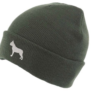 Boston Terrier Owner Gifts, Unisex Beanie Ski Hat With Embroidered Design From The House Of Dog.