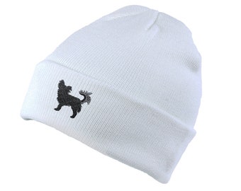 Chihuahua Owner Gifts, Unisex Beanie Ski Hat With Embroidered Design From The House Of Dog.